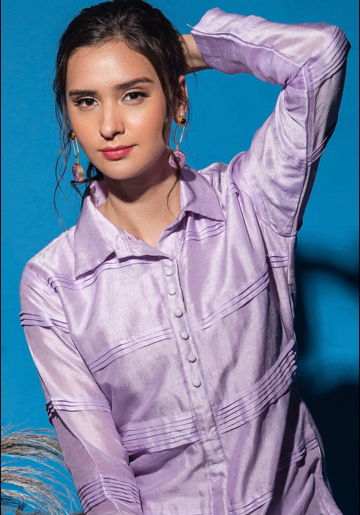 Pintucks kurta set