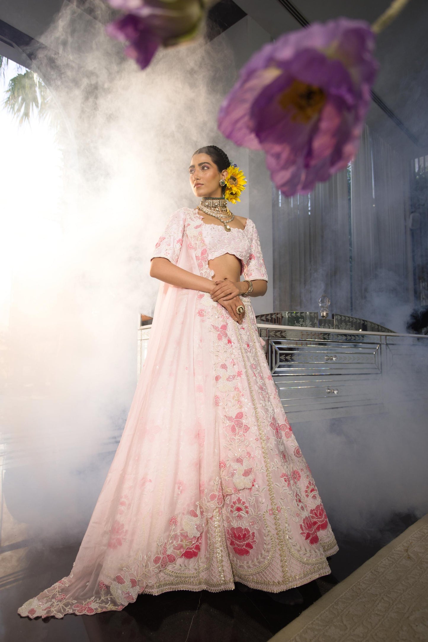 Baby pink sammy lehenga set