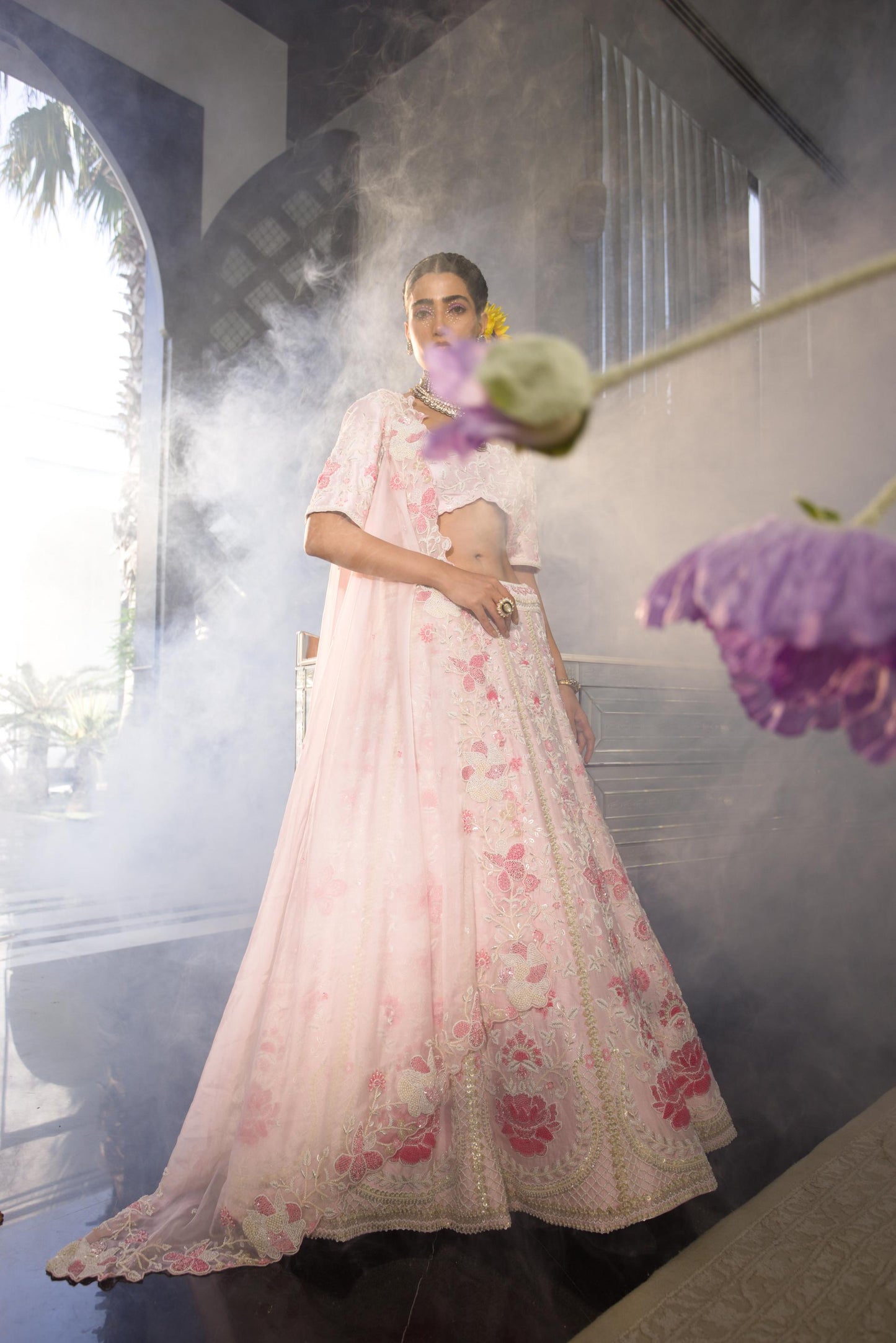 Baby pink sammy lehenga set