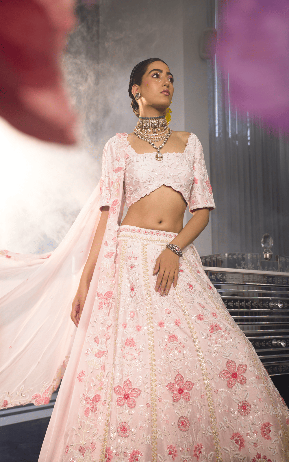 Baby pink sammy lehenga set