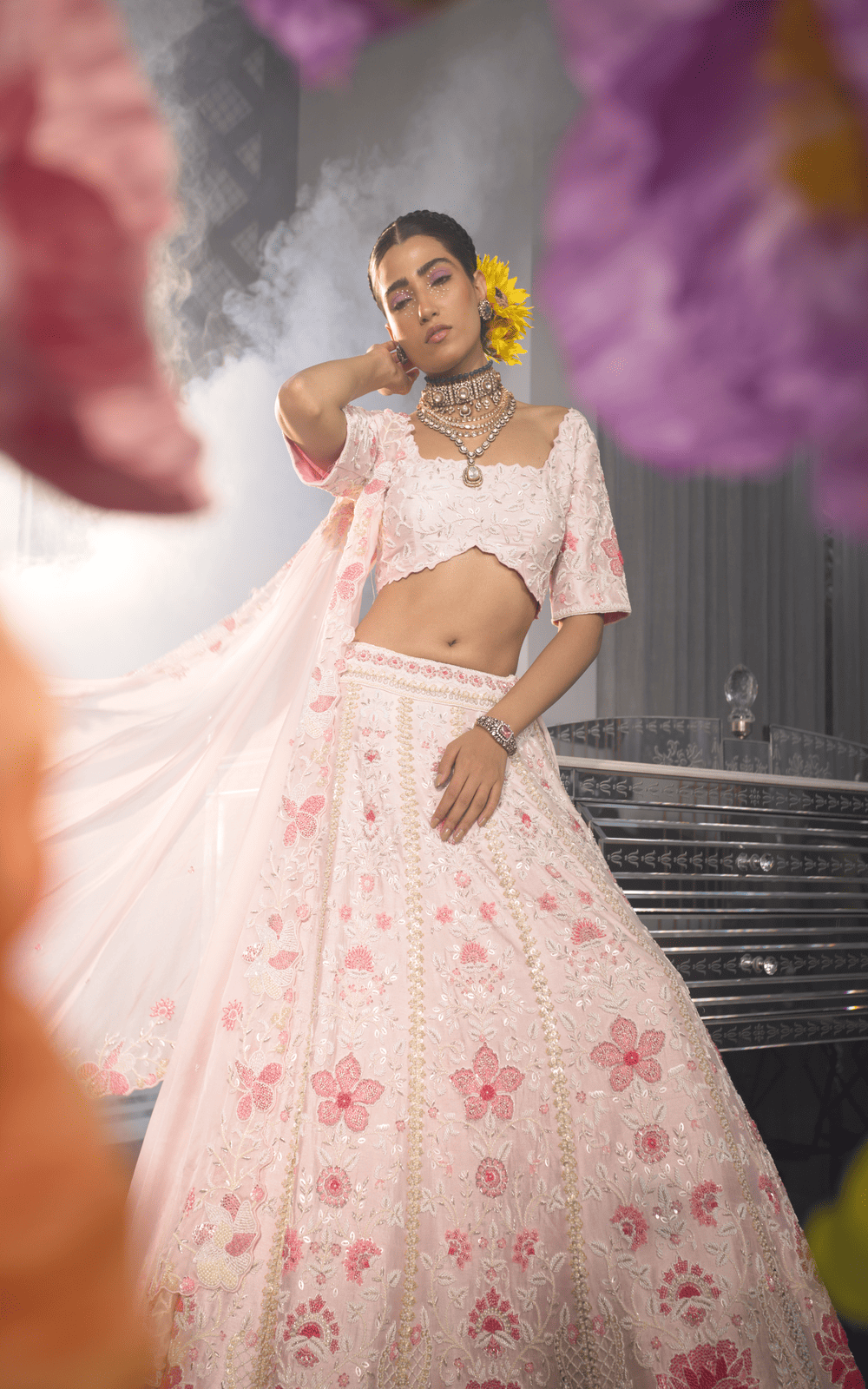 Baby pink sammy lehenga set