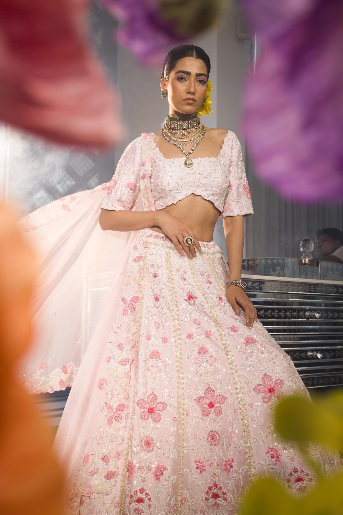 Baby pink sammy lehenga set