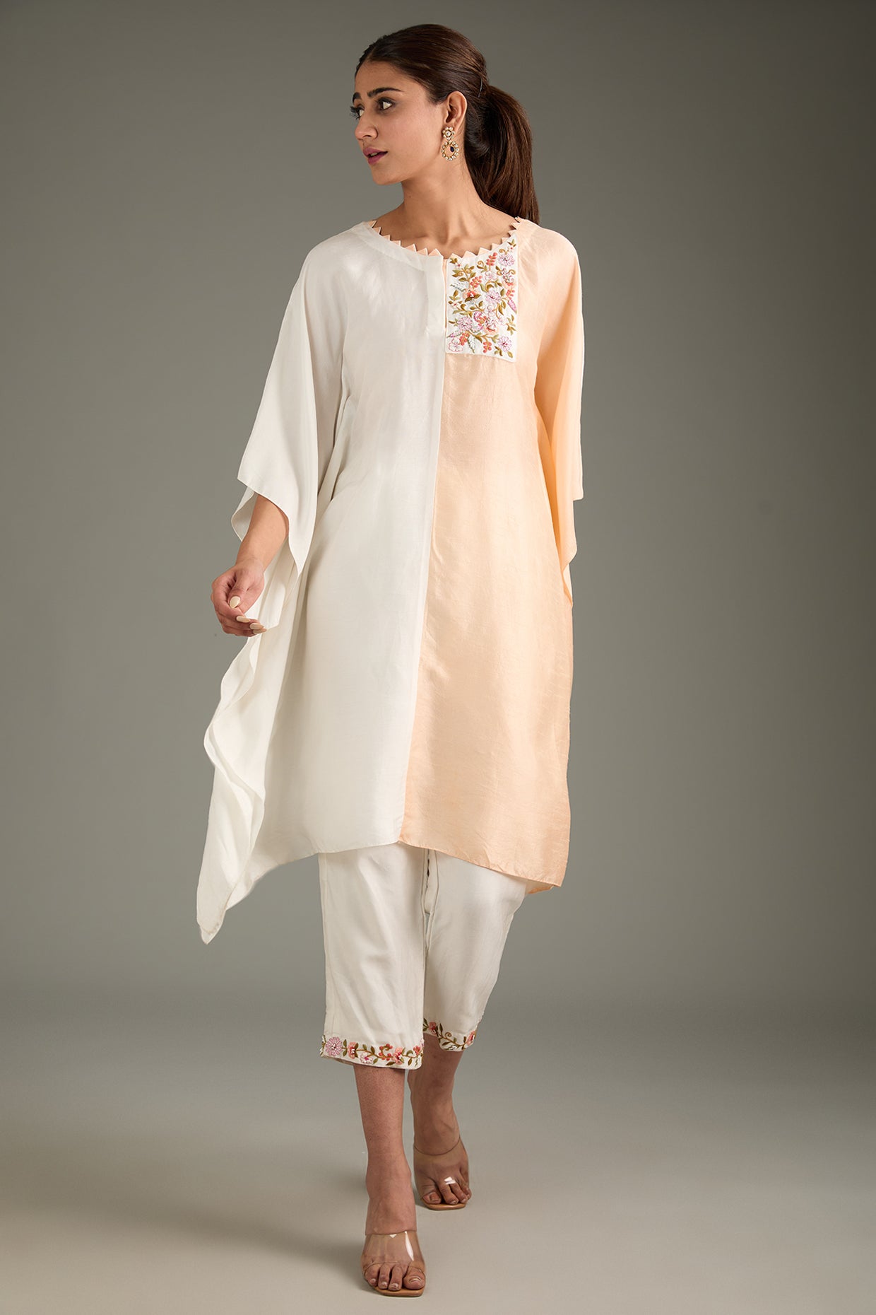 White Couture Silk Hand Embroidered Kurta Set