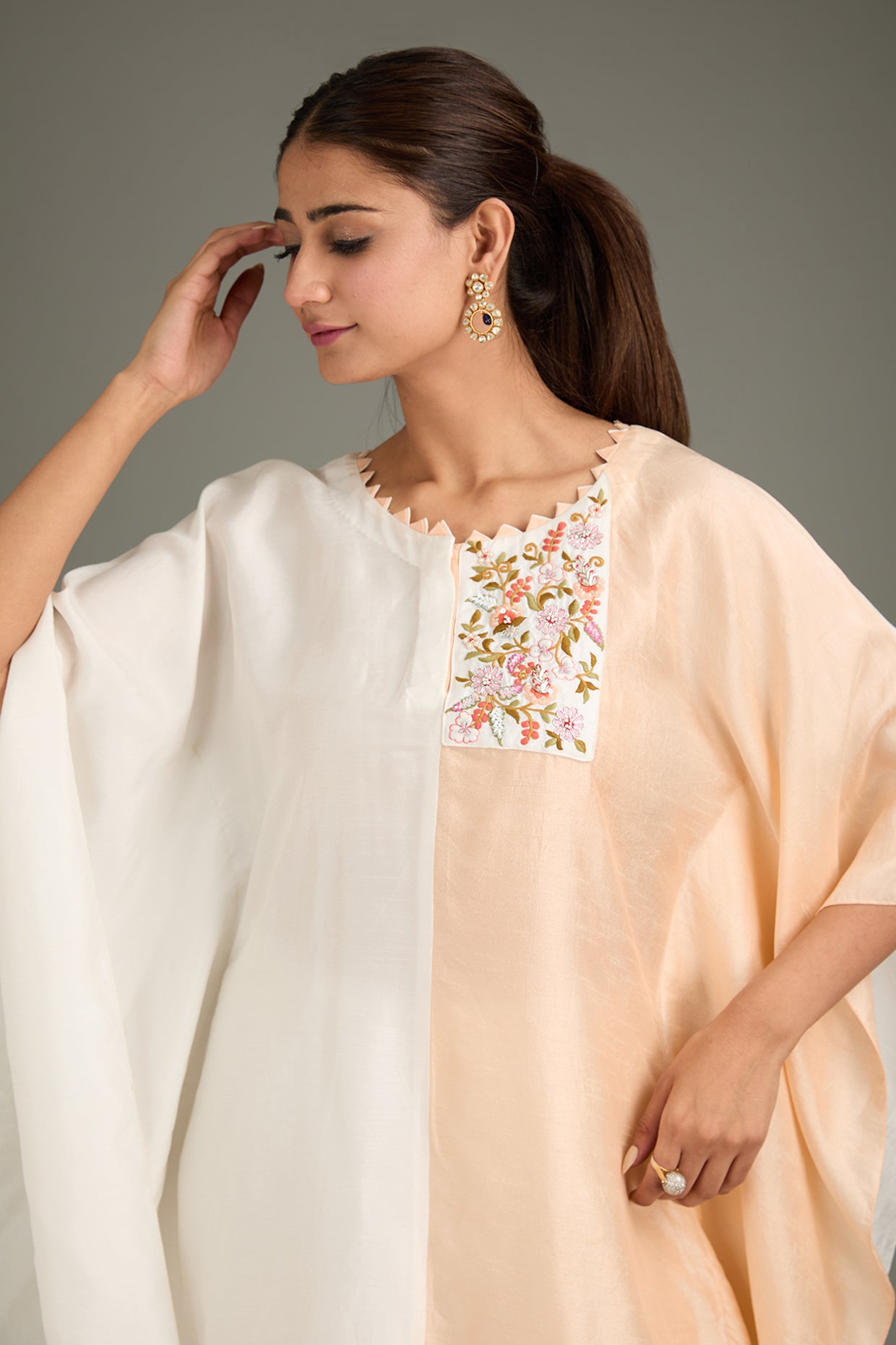 White Couture Silk Hand Embroidered Kurta Set