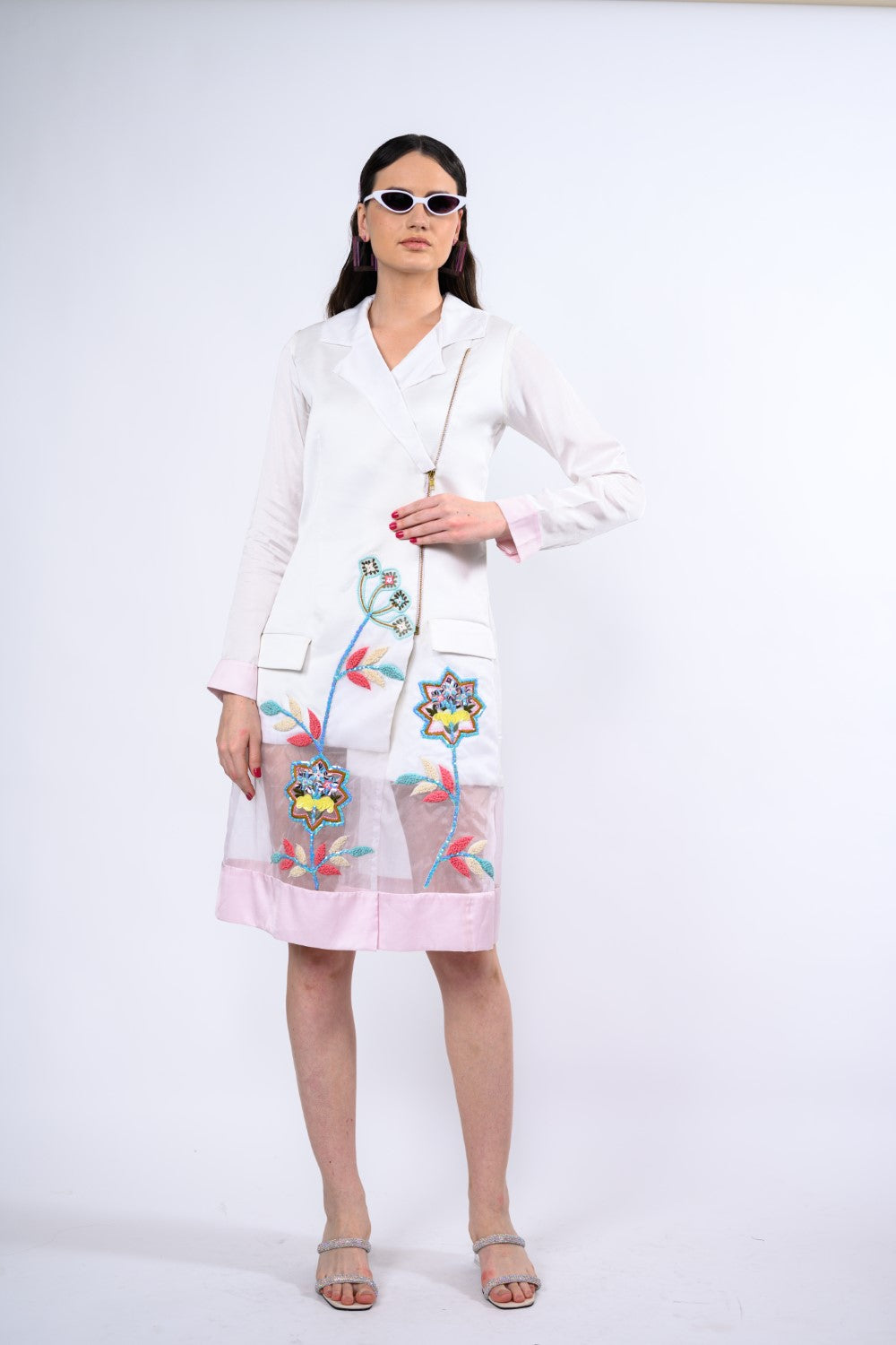 White Trendy Trench Dress