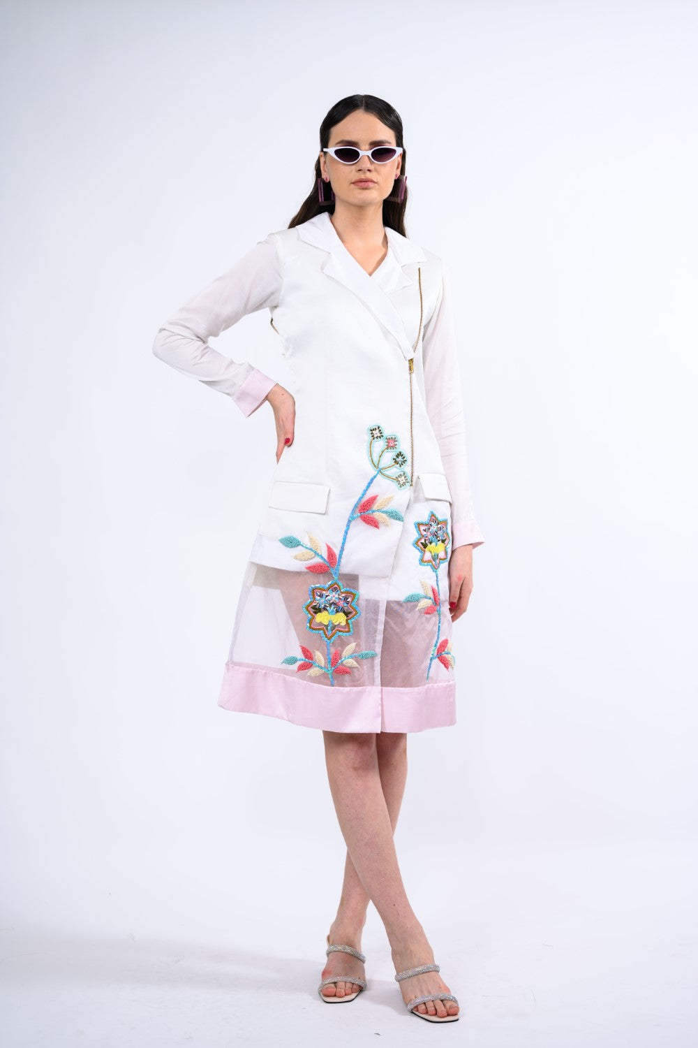 White Trendy Trench Dress