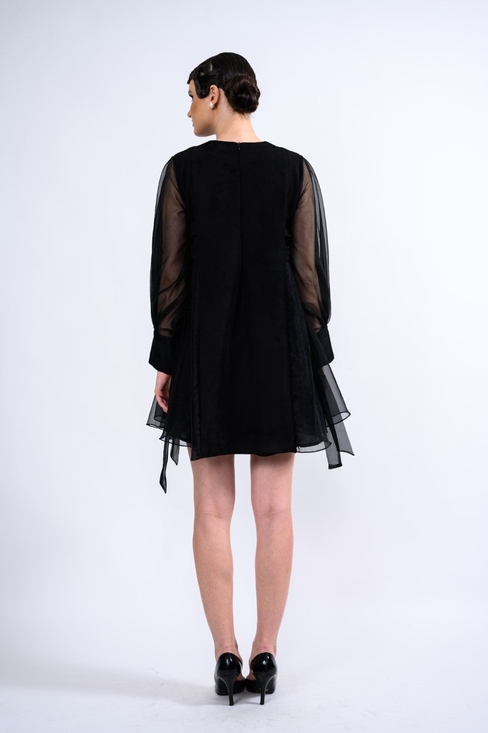 Black Embroidered Playfull Dress