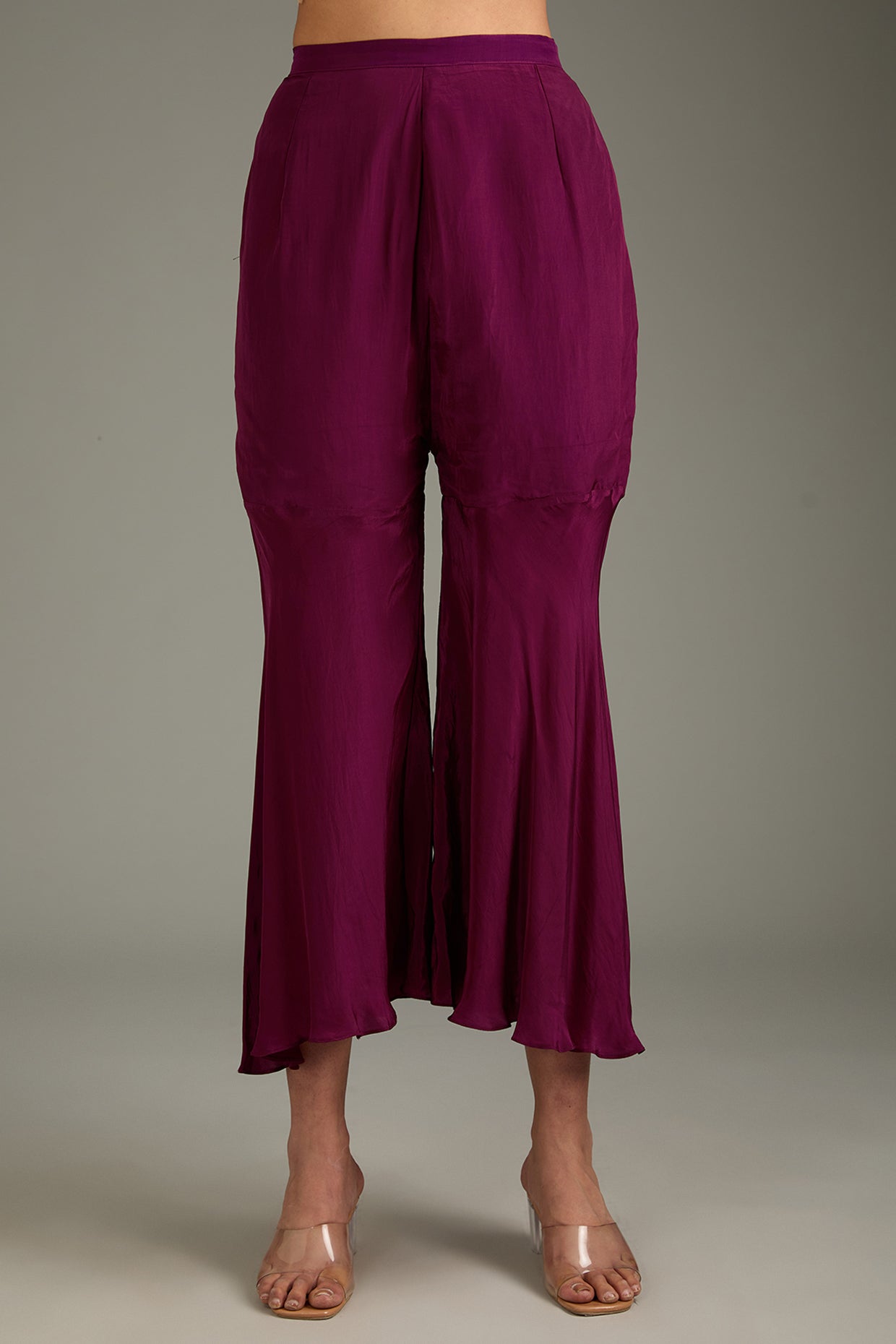 Maroon Couture Silk Hand Embroidered Kurta Set