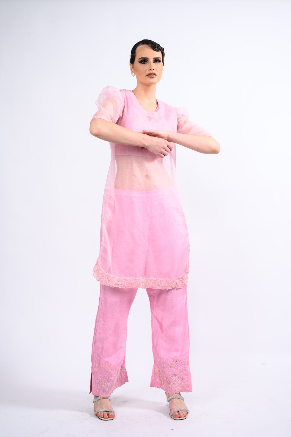 Embroidered Kurti Set