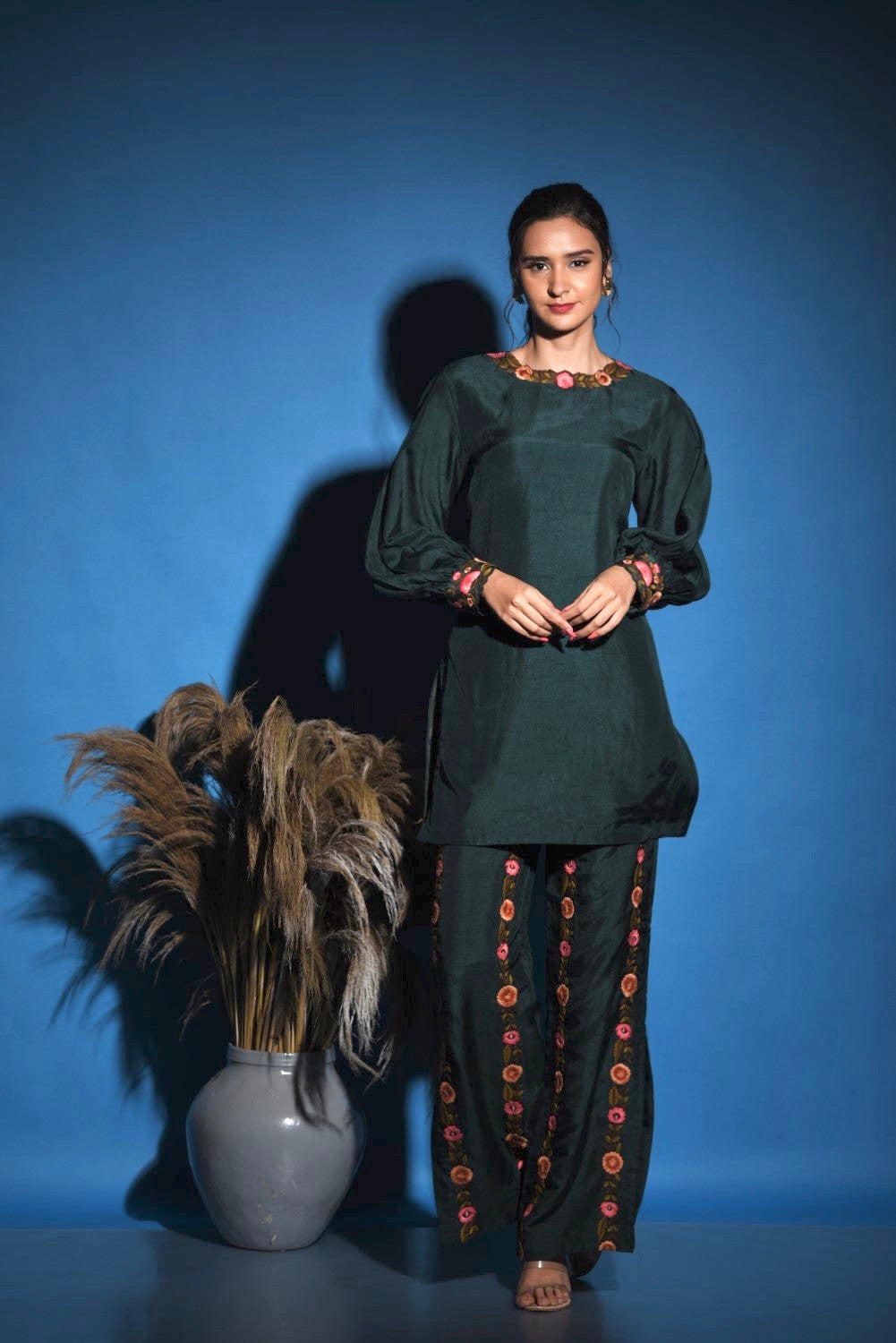 Buy Dark Green Rayon Embroidered Salwar Suit Online - LKV0142 | Andaaz  Fashion